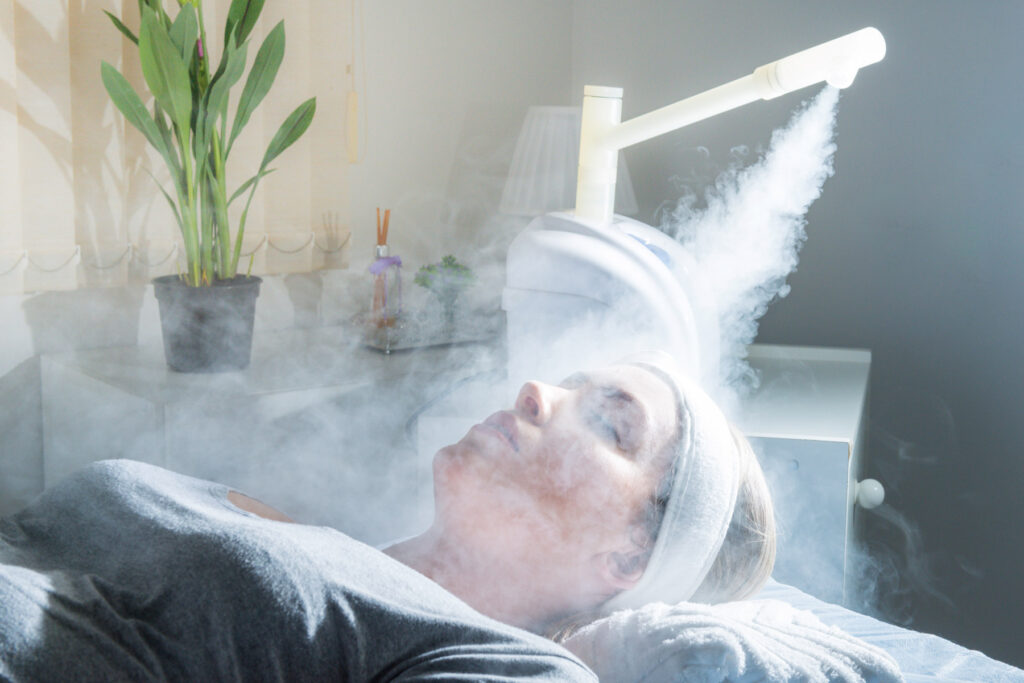 a woman receiving ozone therapy benefits