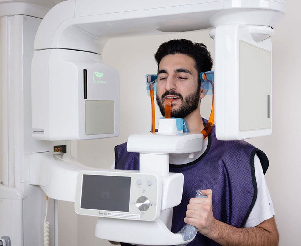 male patient using dental X-Ray device