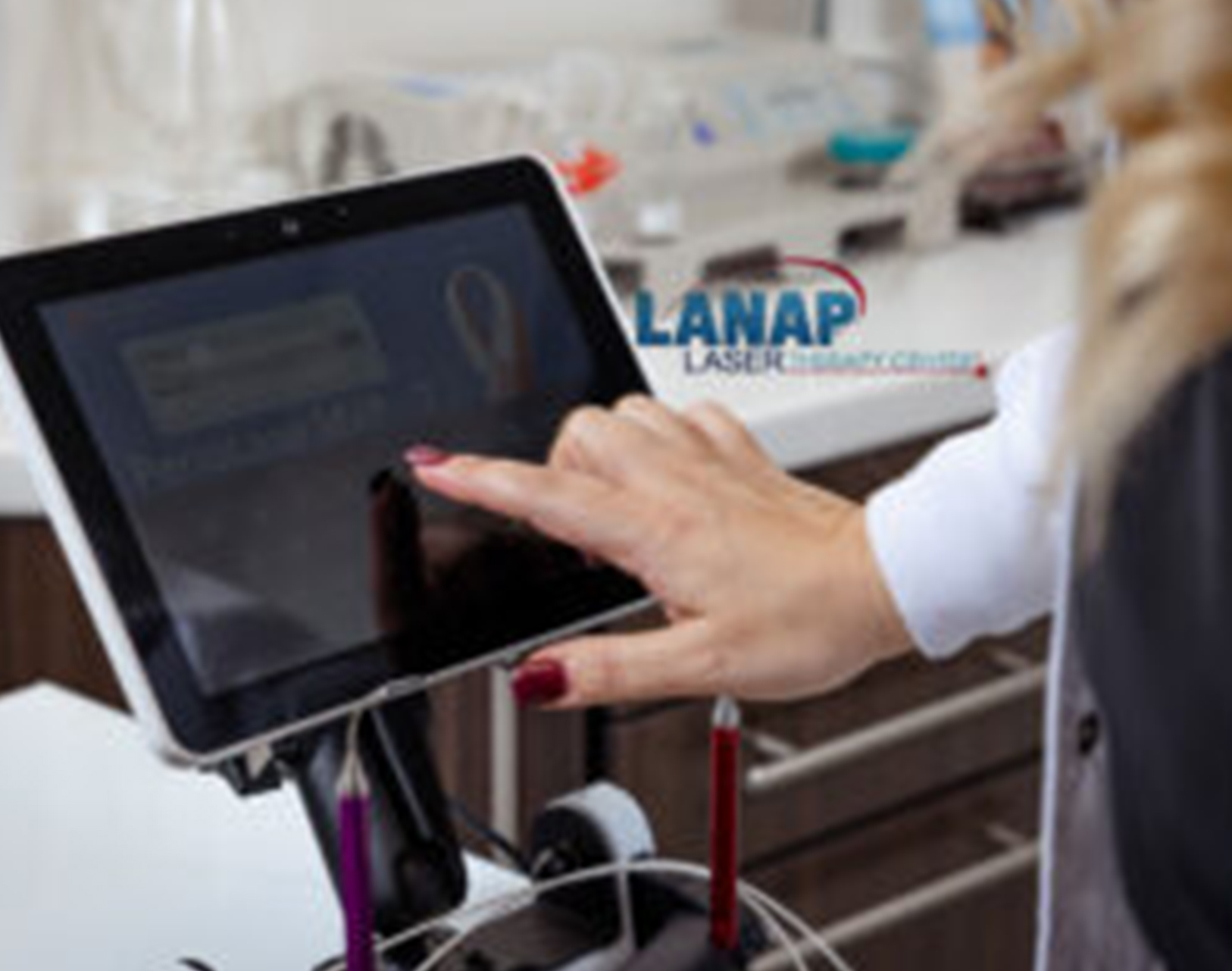 Dr. Maryam Horiyat working with LANAP device