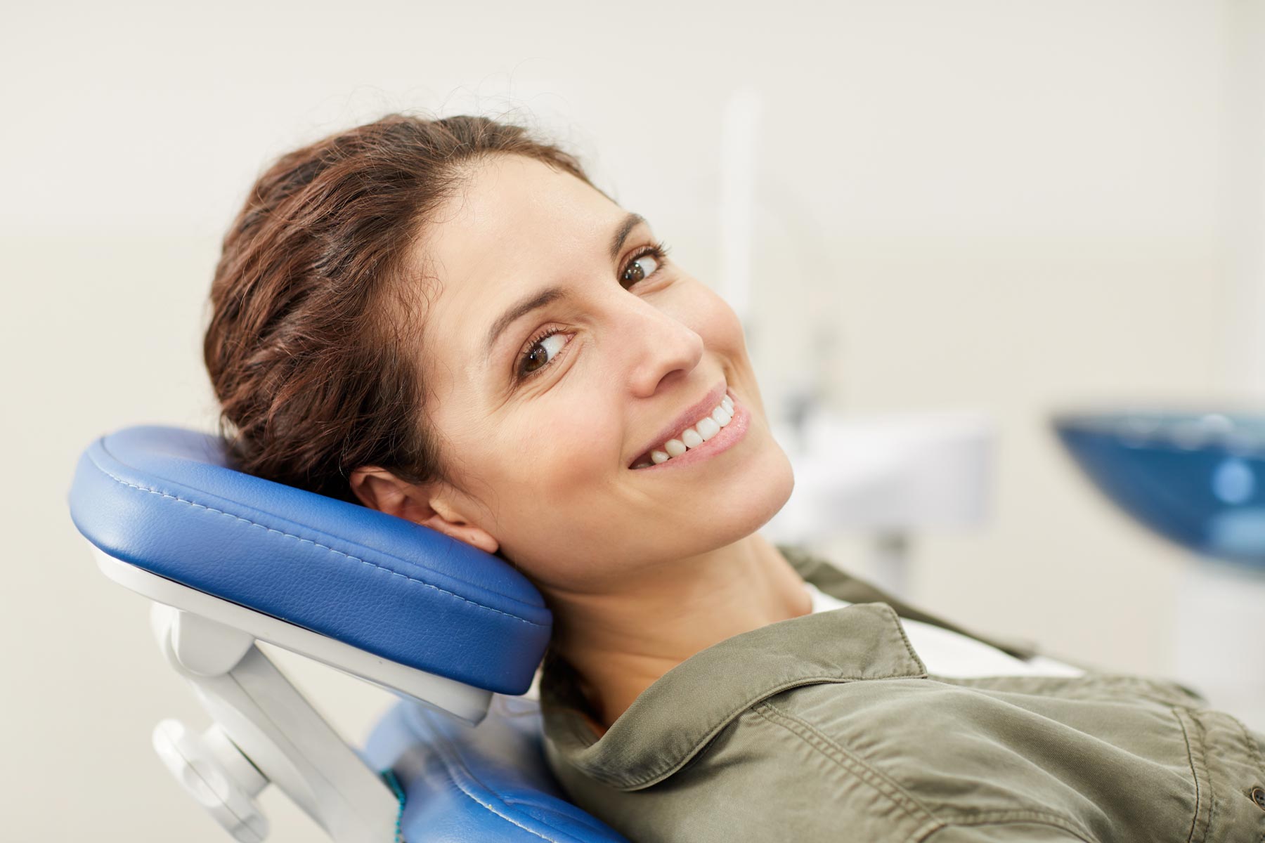 Aria Dental Patient laying down on a dental unit