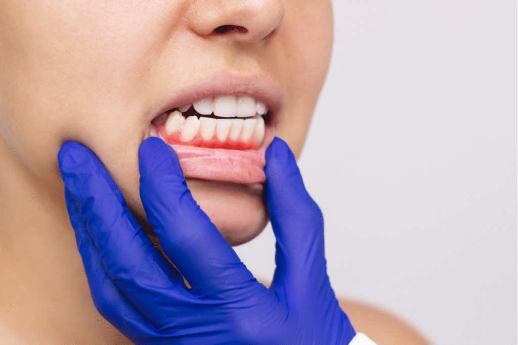 Dental Implant Infection, 5 Signs to Watch Out For - Gum bleeding